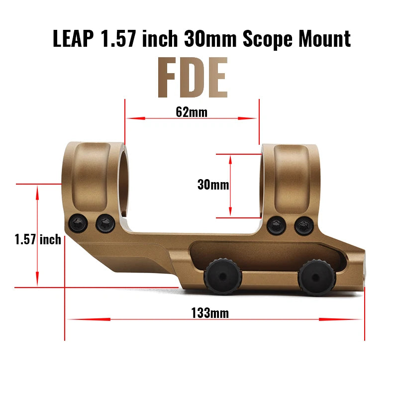 SCALAR Type LEAP 30mm / 34mm Riflescope Mount 1.54" / 1.93" Height 20mm Picatinny Rail Base Hunting and Airsoft Mount