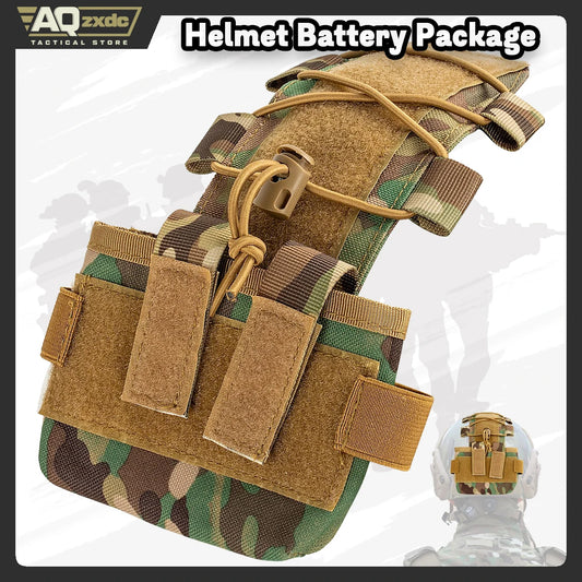 Tactical Helmet Battery Pouch Counterweight Pouch MK2 Helmet Battery Pack Balance Weight Bag for Airsoft Hunting Outdoor Sports