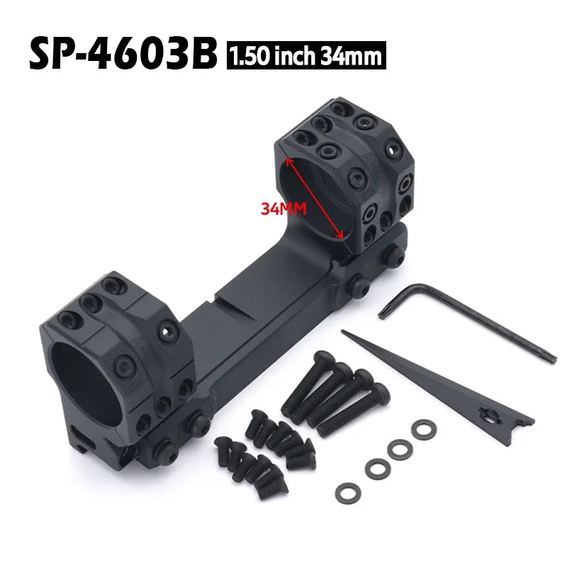 New SP-4603B Tactical 34mm 6MIL/20.6MOA 1.5" Picatinny Scope Mount for Scopes 38mm Height