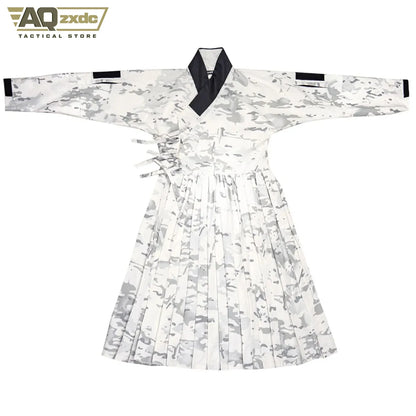 Camouflage Tactical Armored Skirt For Hunting Airsodt Shooting Flying Fish Suit Long Coat Tactical Chinese Style TAC Costume