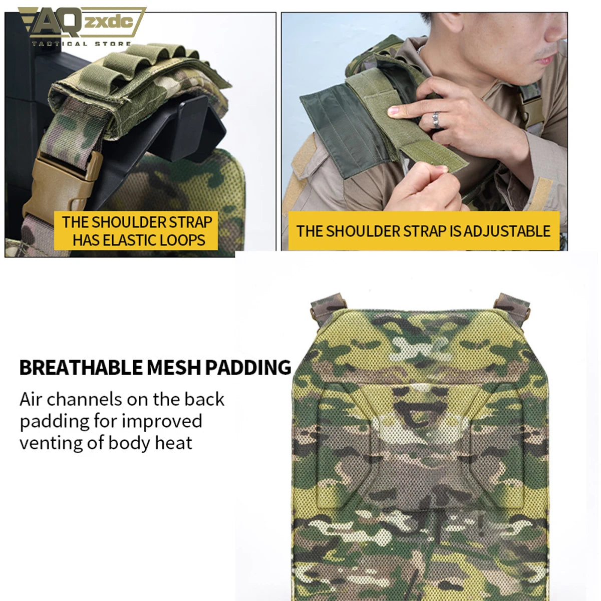 Tactacal Quick Release Camouflage Vest Tactical 1000D Outdoor Shooting Combat Tactical Armor Vest for Airsoft Paintball CS Game