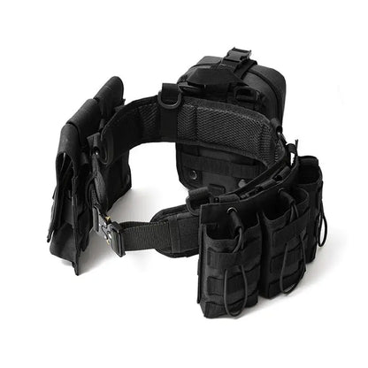 AQzxdc Tactical Assault Belt Set With Triple Magazine Bag & Triple Tool Bag & Multi-function Sundries Bag for Outdoor Training