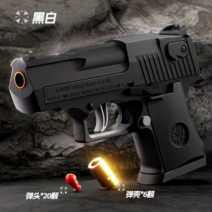 2011 Desert eagle Shell Ejecting Pistol Empty Hanging Toy Gun Sig17 Continuous Firing Soft Bullet Launcher Children Adult Gift