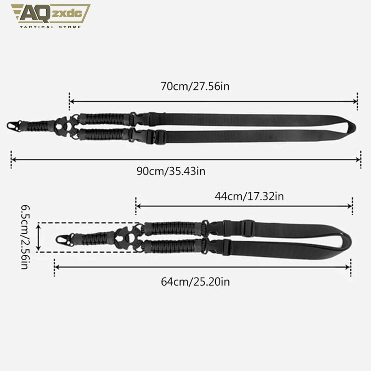 AQzxdc  Tactical Gun Sling 3 Point Bungee Airsoft Rifles Strap Belt Military Hunting Part Three Point Gun Strap for Airsoft Game