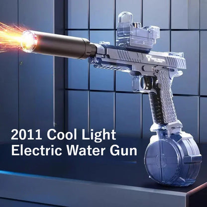 Electric Water Gun Cool Light Full Automatic Water Spray Pistol Summer  Outdoor Sports Toy Pool Water Gun Children Gifts