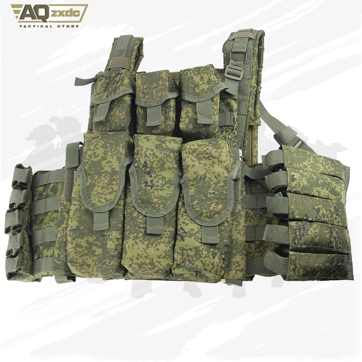 Module Molle EMR Green Camouflage 6sh117 Tactical Vest Equipment Accessory Mag Signal Stick Kettle Leg Quintuplet Holster Bag