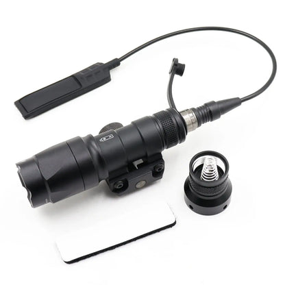 AQzxdc Tactical Picatinny Flashlight M300A Mini Light LED Whitelight with Strobe Weapon Light with Pressure Switch