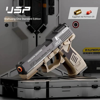 USP Throwing Shell Toy Gun Soft Bullet Airsoft Launcher Outdoor Sports CS Game Weapon Pistol Shooter Weapon for Children Gift