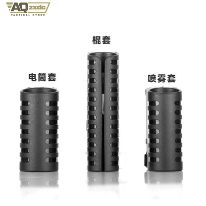 AQzxdc Police Three Pce Set with Safety Locking System, Includes Baton Case, MK4 Spray Case, Flashlight Case for Police Law Belt