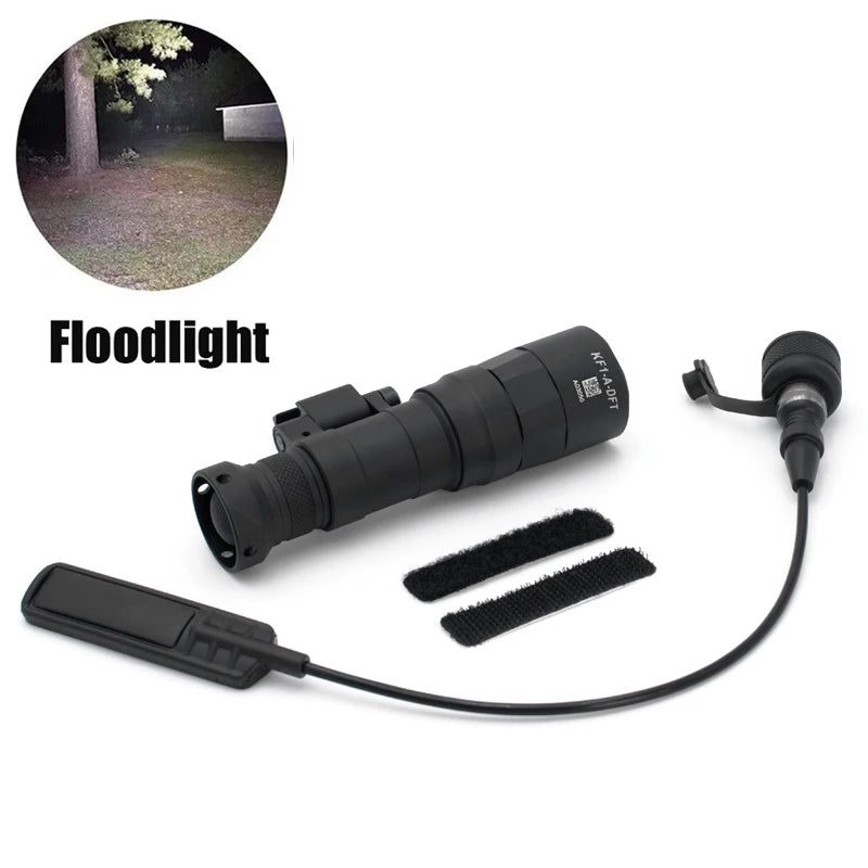 SOTAC M640DFT/M340DFT Tactical Flashlight Scout Light Turbo Spotlight Floodlight Version Fit 20mm Rail Airsoft Rifle Accessories