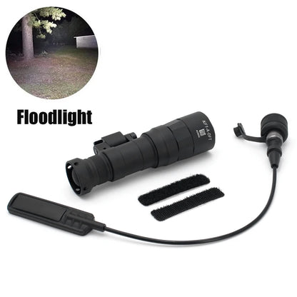 SOTAC M640DFT/M340DFT Tactical Flashlight Scout Light Turbo Spotlight Floodlight Version Fit 20mm Rail Airsoft Rifle Accessories