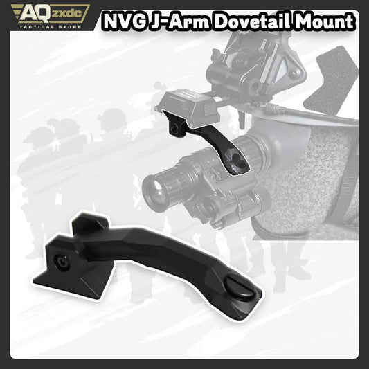 AQzxdc Nylon NVG J-Arm Dovetail Mount for Dual an/PVS-14 Night Vision Goggles Combat Helmet J Arm