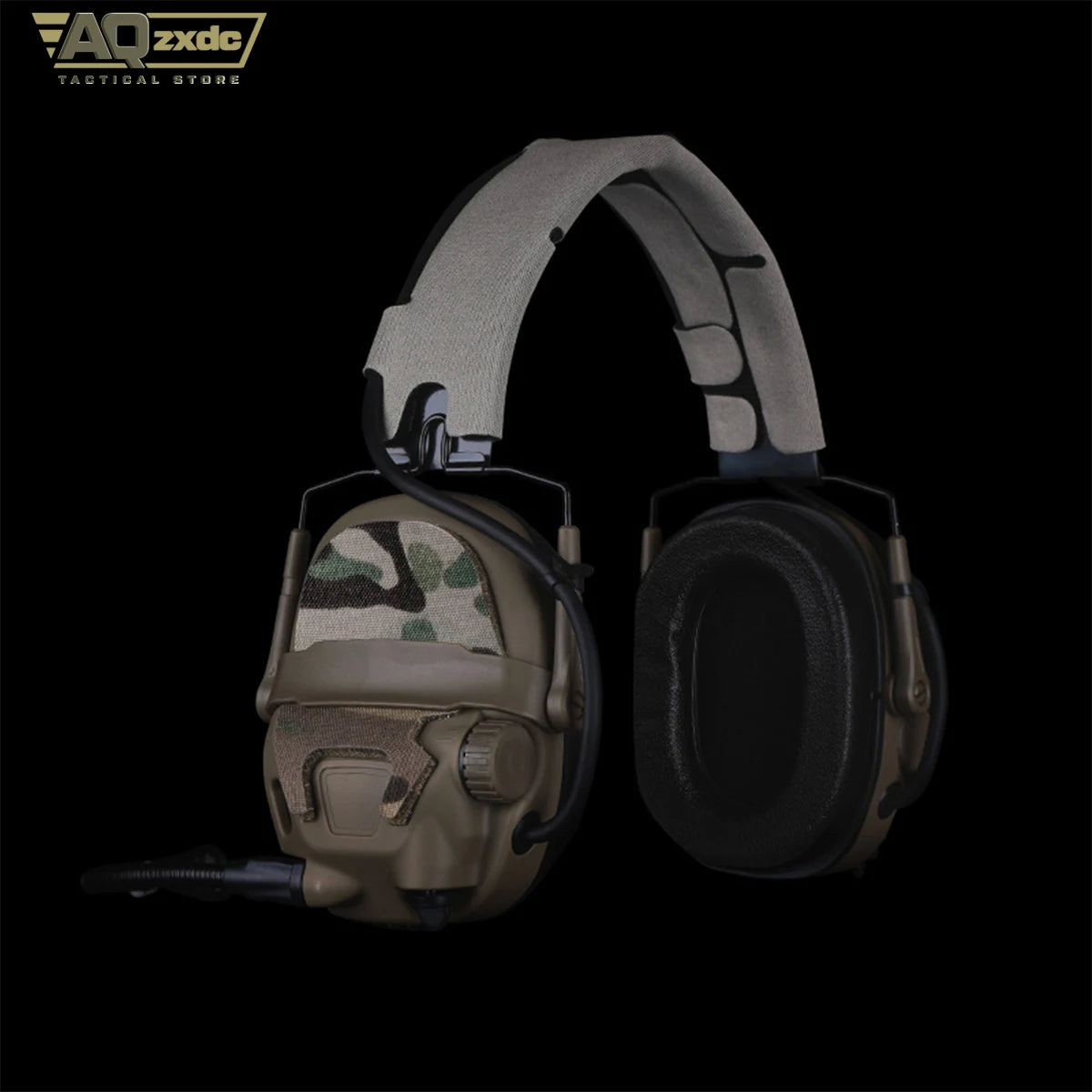 AQzxdc Tactical Headset Sticker Magic Patch for GEN 6 AMP Style Shooting Anti Noise Headphone Hearing Protection Earmuffs