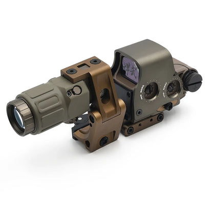 Holy Warrior EXPS3 Holographic Red Dot Sight with G33 3X Magnifier with Fast Optic Riser and FTC Mount Combo with Full Markings