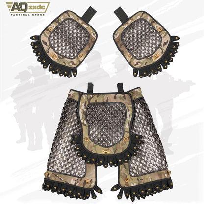6 in 1 Tactical Gear Shoulder Armor And Crotch Protection+Skirts Wai   Tactical Vest Universal Chinese Style Shoulder Armor