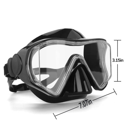 Scuba Diving Mask, Professional Snorkeling Mask Gear, Snorkel Goggles, Anti Leakage Scuba Mask, Swimming Goggles Mask for Adults