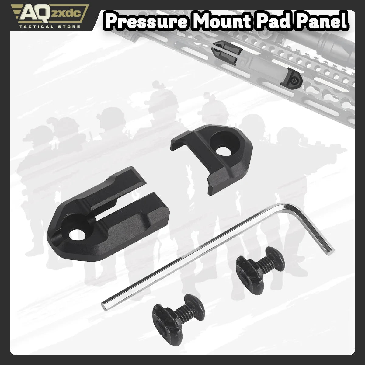 Remote Pressure Switch Mount Plate, Tactical Weapon Light Tape Switch Mount Plate for ST07 DBAL-A2 M300, Pressure Mount Pad Pane