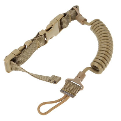 AQzxdc Tactical Pistol Lanyard Elastic Handguns Secure Rope Sling Molle System Gun Sling for Hunting Accessories