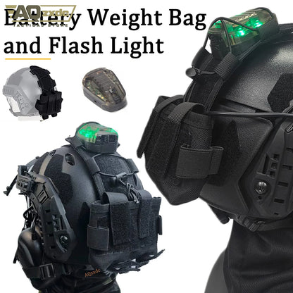 AQzxdc Fast Lightweight Paintball Helmet with External Armor, with Noise Cancelling Headphones, Flashlight, Goggles, Balaclava