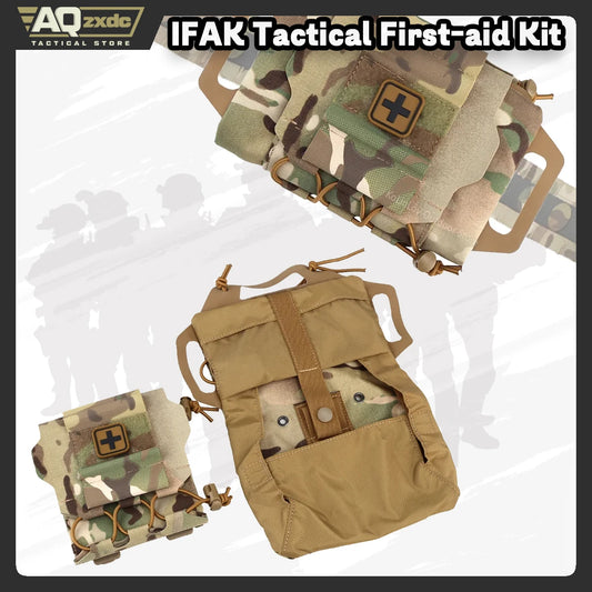 AQzxdc IFAK Tactical First-aid Kit Pouch MOLLE Rapid Deployment Survival Outdoor Hunting Vest Belt Emergency Bag Medical Pack