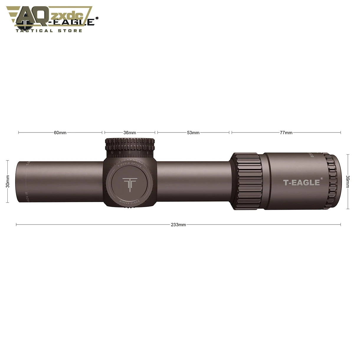 AQzxdc EOS 1.2-6X24 IR-TAN Brown Illumination Scope Clear Imaging Hunting Wide Angle Teagle Optics Hunting Scopes & Accessories