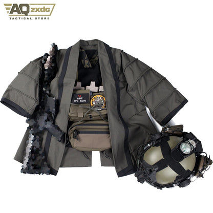 AQzxdc Outdoor Hunting Jacket Tactical Combat Cloak Training Coat for Airsoft Outerwear Cosplay