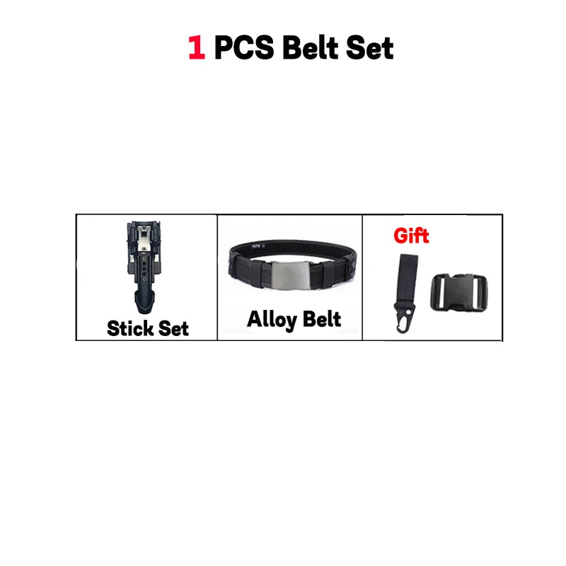 AQzxdc Multifunctional law enforcement belt set, quick-draw patrol armed tactical quick-release belt training waist seal set