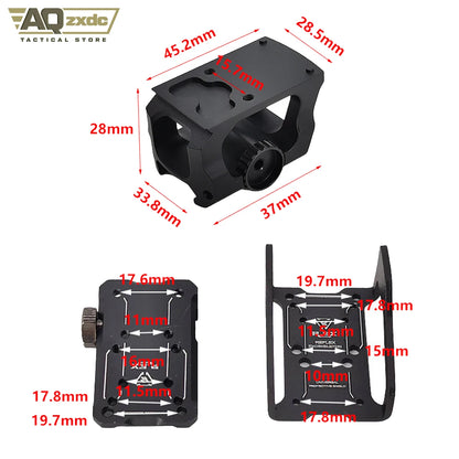 AQzxdc Tactical REX RMR Red Dot Reflex Sight Adjustable Mount Plate with SURF REX Mount, Fits 20mm Rail Rifle Gun