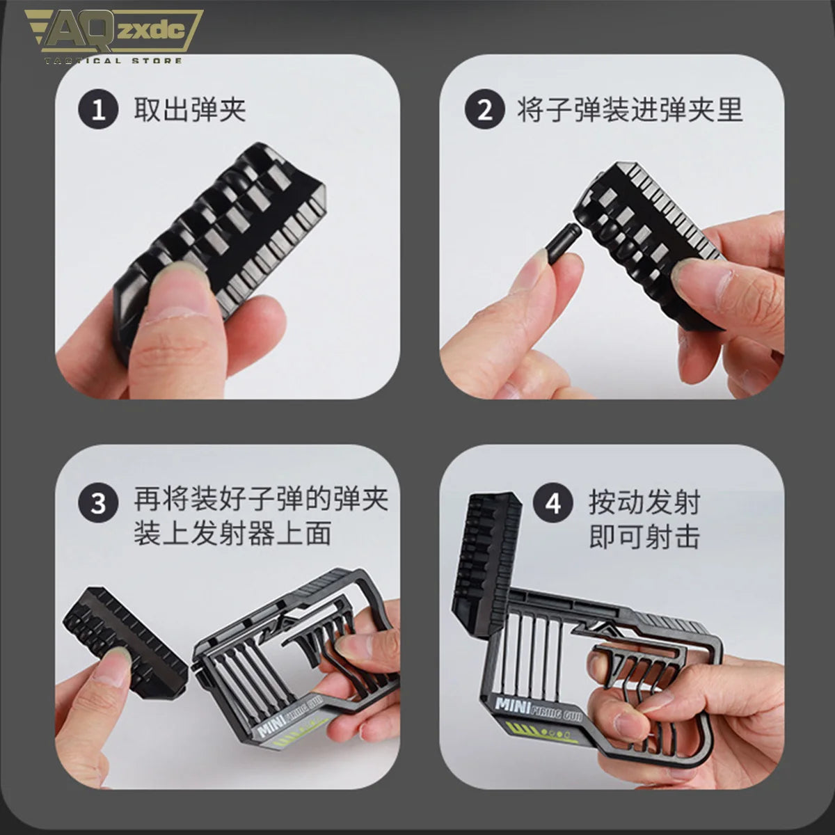 AQzxdc Mini Launcher Toy with Soft Bullets and Target Continuous Soft Bullet Shooter Suitable for Outdoor Shooting Holiday Gift