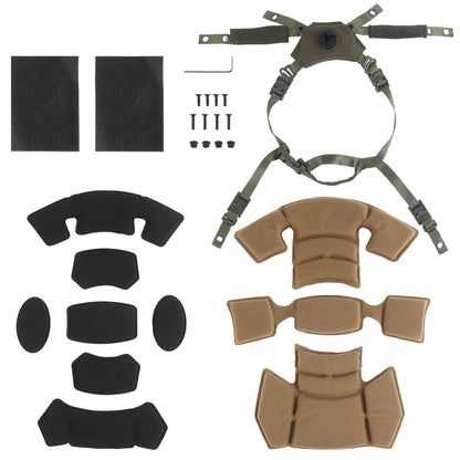 Tactical Helmet Suspension System for Team Wendy M-LOK MICH Airsoft Hunting FAST Helmet 3.0 Chin Hanging Strap Spongy Liner Pad