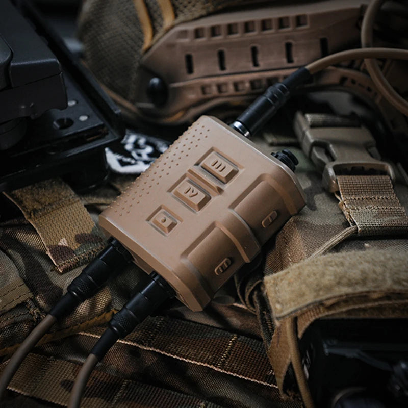 Headset FMA Tactical U714/U s PTT, podpora více konektorů, adaptéry pro hlavice K / ICON V20/V60