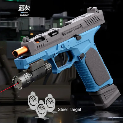 Sig17  M9a3 Toy Gun Throwing Shell Pistol With Target Laser Soft Bullet Airsoft Outdoor Sports CS Weapon for Children Gift