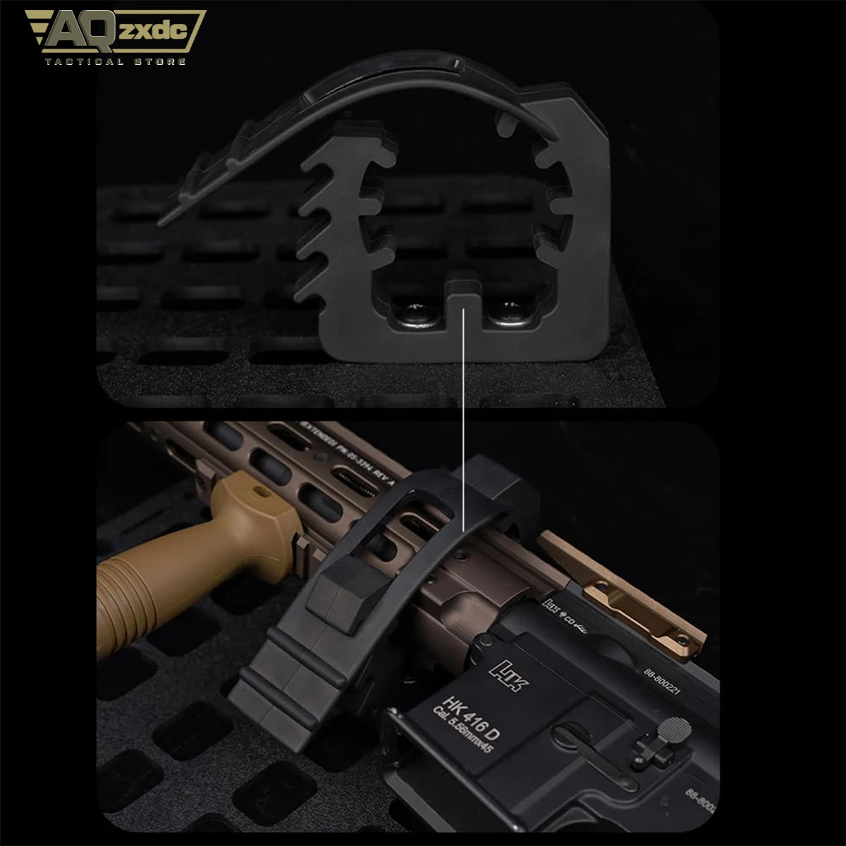 Portable MOLLE Panel Organizer Rigid Insert Backpack,with QLS Adapter Base, for Tactical IFAK Pouch Gun Holster Holder Mount