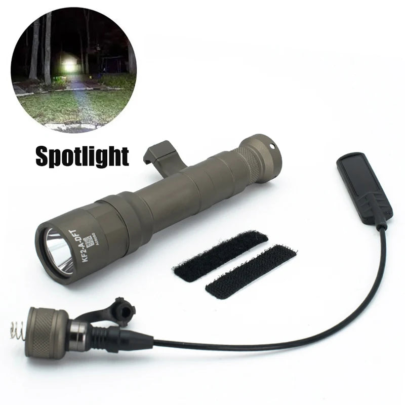 SOTAC M640DFT/M340DFT Tactical Flashlight Scout Light Turbo Spotlight Floodlight Version Fit 20mm Rail Airsoft Rifle Accessories