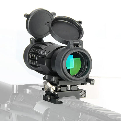PPT Tactical Rifle Sight Scope 3x Magnifier Compact Sight with Flip UP Mount Side Picatinny Gun Rail Mount Hunting CB gs1-0002