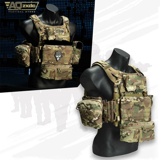 AQzxdc Ghost Recon JPC2.0 Tactical Vest Combination Set Outdoor Quick Release Vest Full Set of Protective Equipment for Airsoft