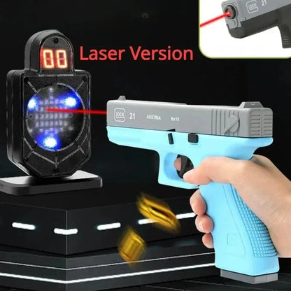 Automatic Shell Ejection G17 Toy Gun Airsoft Laser Version Pistol Armas Children CS Shooting Weapons for Kids Boys Birthday Gift