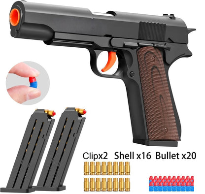 Black Toy Gun M1911 Shell Ejecting Pistol G17 Airsoft Empty Hanging Soft Bullet CS Weapon for Boys Gift