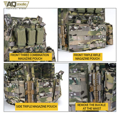 Tactacal Quick Release Camouflage Vest Tactical 1000D Outdoor Shooting Combat Tactical Armor Vest for Airsoft Paintball CS Game