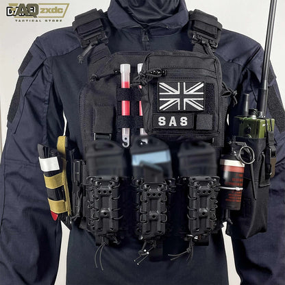 AQzxdc Airsoft Call of Duty 19 Night Raid Ghost Cosplay Full Set of Equipment Ghost Tactical Mask Tactical Vest & Hemlet Set