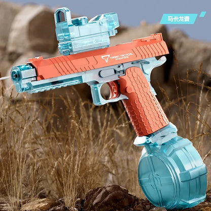 Electric Continuous Firing 2011 Water Gun Light Flashing Pistol Summer Outdoor Pool Spray Water Fights Gun for Adults Kids