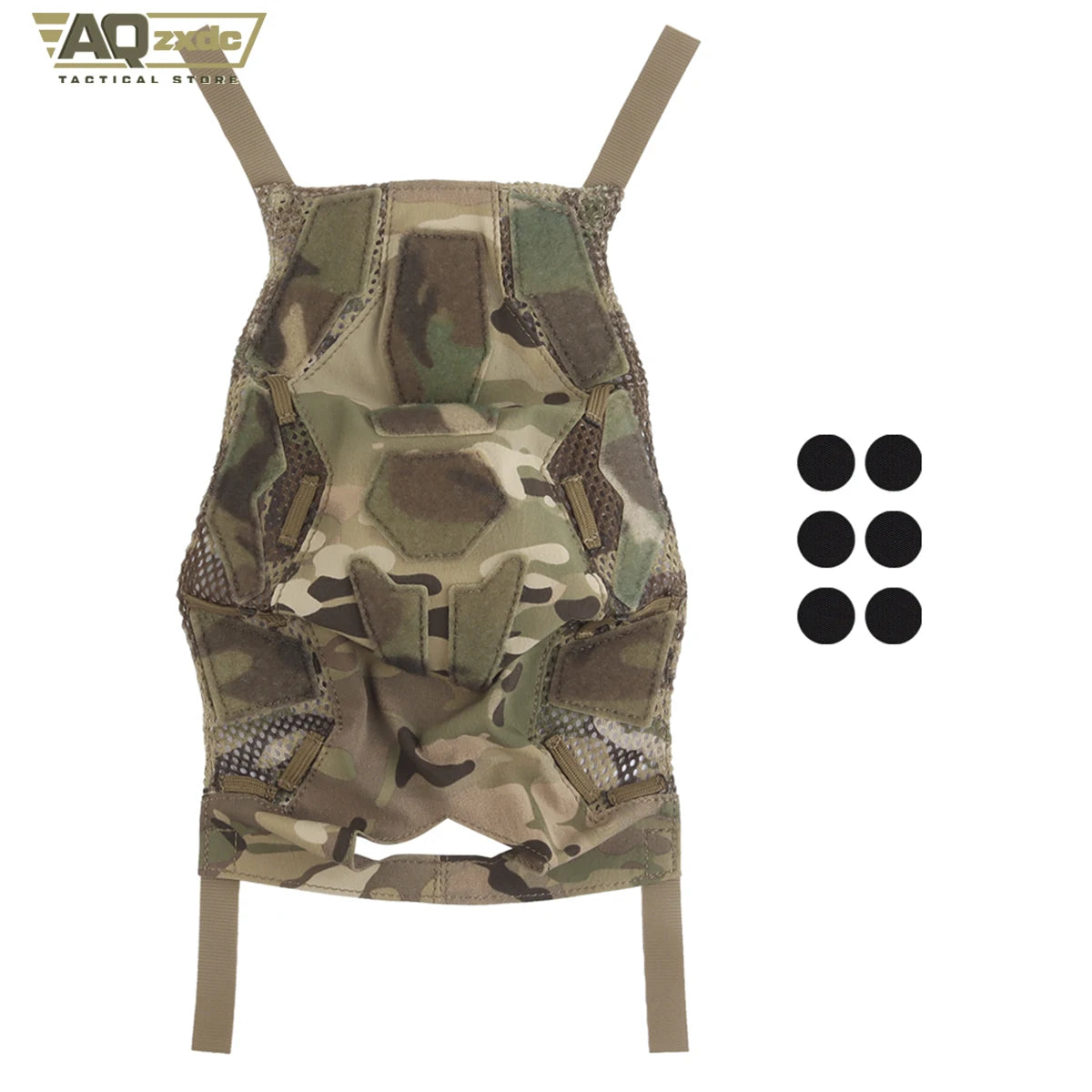 AQzxdc FAST SF Airsoft Helmet Cover with Head Breathable Mesh Velcro and Power Organizer for Airsoft Hunting Paintball War Helme