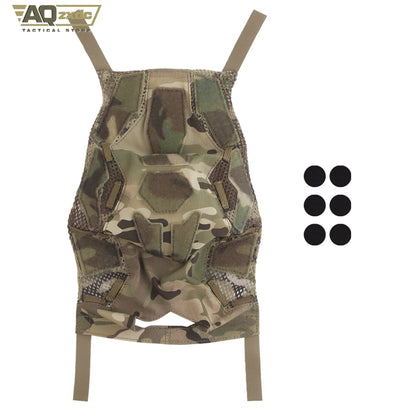 AQzxdc FAST SF Airsoft Helmet Cover with Head Breathable Mesh Velcro and Power Organizer for Airsoft Hunting Paintball War Helme