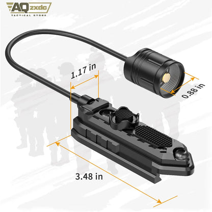 Tactical Flashlight PS-30 Pressure Switch 3 Modes - High/Low/Strobe for FL Series Compatible with Mlok and Picatinny Rail System
