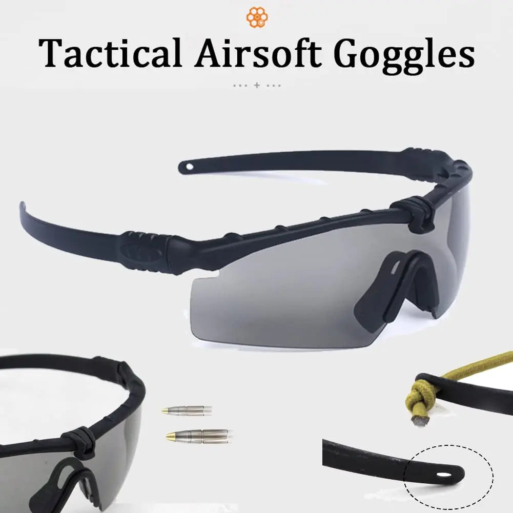 Airsoft Helmet with Goggles And Visor Set, Full-Wrap Military Paintball Protection Set, Visor 90°Adjustable, for Outdoor Hunting