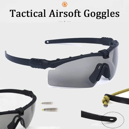 Airsoft Helmet with Goggles And Visor Set, Full-Wrap Military Paintball Protection Set, Visor 90°Adjustable, for Outdoor Hunting