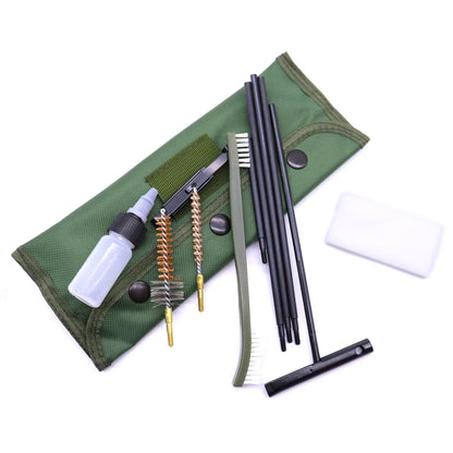 Cleaning Kit Set Cleaning Kits Portable Clean Kit Supplies for 5.56mm/ .223/ .22 Cal Compact Rifle Gun Cleaning Kit