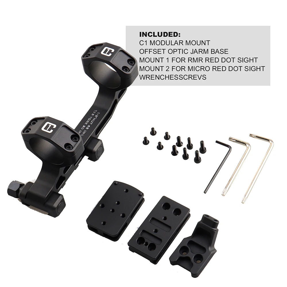 PPT Mounts Airsoft Metal 1.7" Height Cantilever 34MM 30MM Scope Mount Fits 21.2MM Picatinny Rail Rifle Scope Base gs24-0268