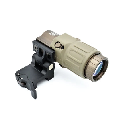 G33 Magnifier Sight 3X with Switch to Side Qick Detach QD Mount for Hunting and Airsoft Rifle Perfect Replica with Full Markings