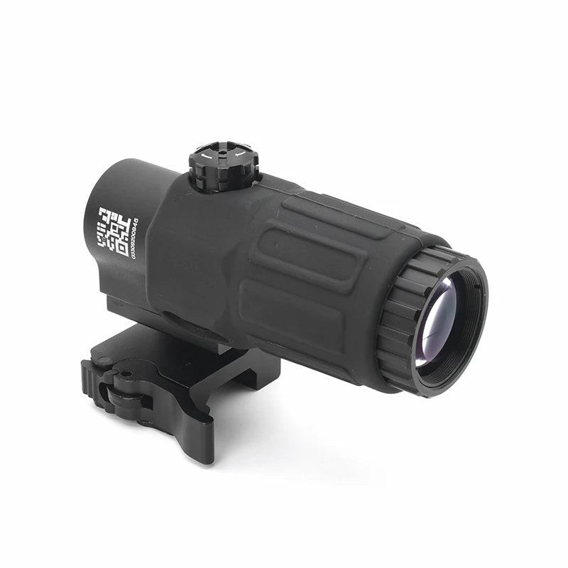 G33 Magnifier Sight 3X with Switch to Side Qick Detach QD Mount for Hunting and Airsoft Rifle Perfect Replica with Full Markings